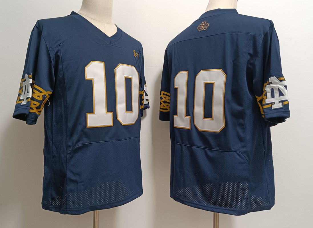 Men Norte Dame Fighting Irish #10 No Name Blue Elite 2025 NCAA Jersey->ncaa teams->NCAA Jersey